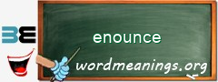 WordMeaning blackboard for enounce